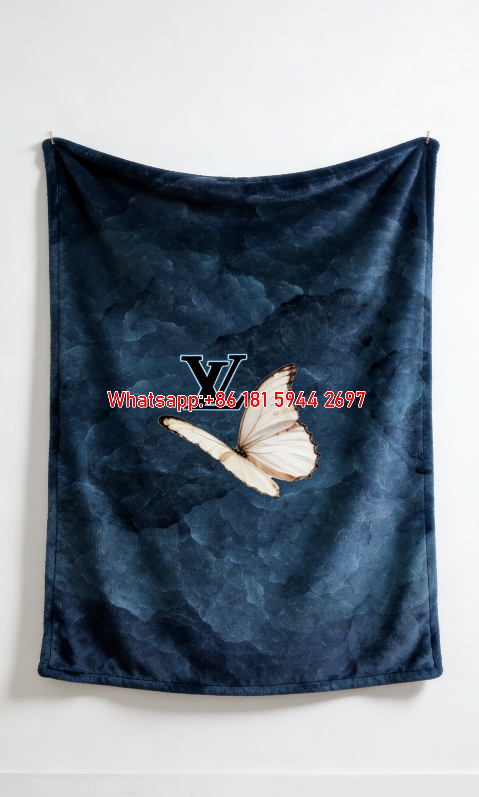 Luxury Butterfly Print Flannel Throw Blanket 403
